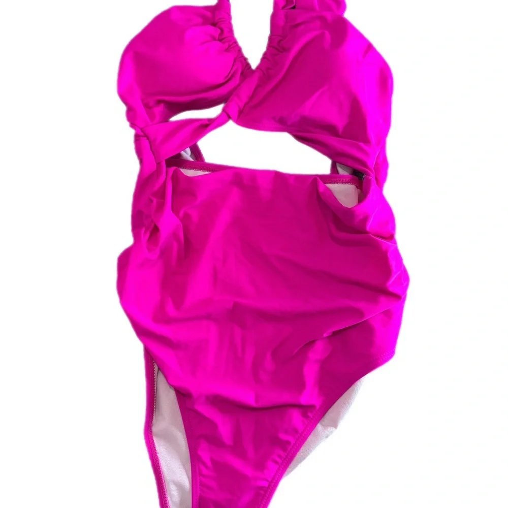Vibrant Pink Women's One Piece Swimsuit